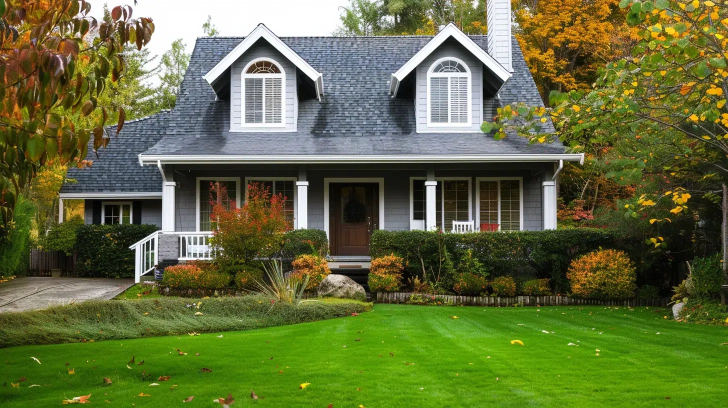 maison avec un toit en amiante