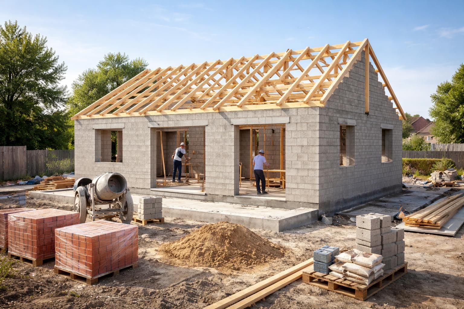 découvrez le prix du gros œuvre pour une maison de 100m2, incluant les coûts des fondations, murs, toiture et plus, pour mieux planifier votre projet de construction.