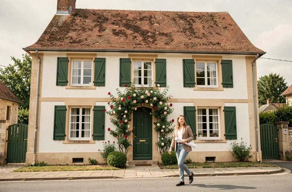 Maison traditionnelle du Poitou construite par Maisons Françaises du Poitou avec détails architecturaux régionaux