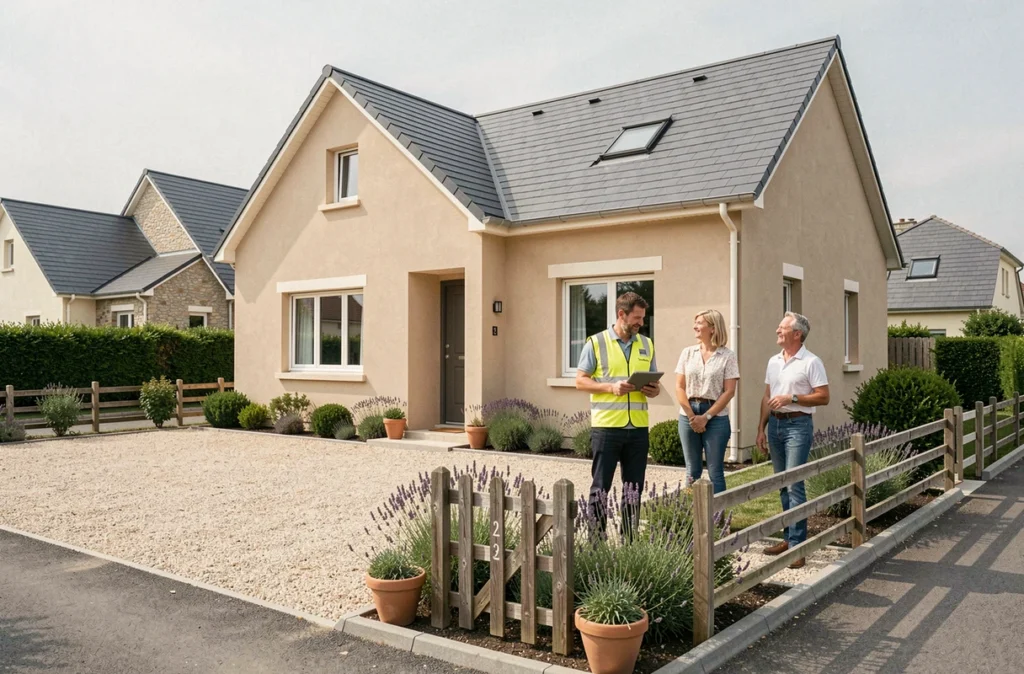 Maison neuve livrée par Solis Construction près de Niort avec inspection finale par le chef de projet